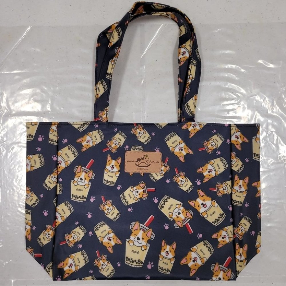 Waterproof Boba Corgi Medium Tote Shoulder Handbag - Picture 6 of 12